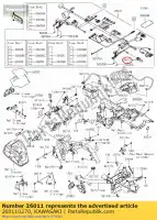 260110270, Kawasaki, conduttore, cappuccio zx600raf kawasaki  z zx zzr 600 650 1000 1400 2010 2011 2012 2013 2017 2018 2019 2020 2021, Nuovo