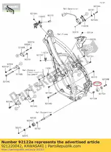 Kawasaki 921220042 roller,chain - Bottom side