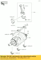 921390114, Kawasaki, boccola, biella, er650a6s blu kawasaki  er-6f er-6n kle klz vulcan 650 1000 2006 2007 2008 2009 2010 2011 2012 2013 2014 2015 2016 2017 2018 2019 2020 2021, Nuovo