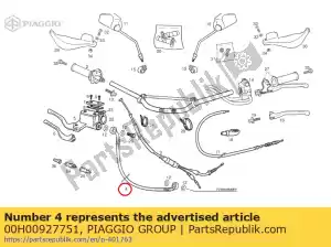 Piaggio Group 00H00927751 tubo de fluido de freio - Lado inferior