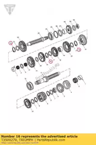 triumph T3500270 circlip, 32mm shaft - Bottom side