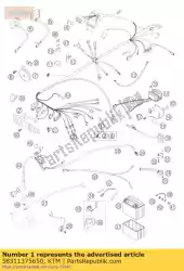 Ici, vous pouvez commander le faisceau de câbles 625 smc 04 auprès de KTM , avec le numéro de pièce 58311375650: