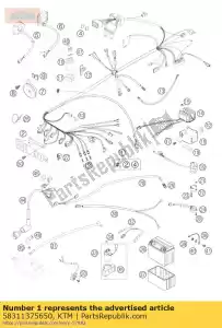 ktm 58311375650 faisceau de câbles 625 smc 04 - La partie au fond