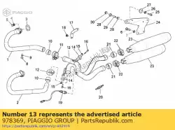 Aquí puede pedir tubo de escape central de Piaggio Group , con el número de pieza 978369: