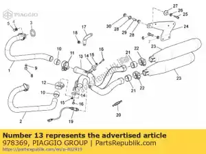 Piaggio Group 978369 centralna rura wydechowa - Dół