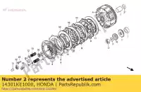 14301KE1000, Honda, engrenage, entraînement d'herpès honda mtx  rw mtx200rw 200 , Nouveau