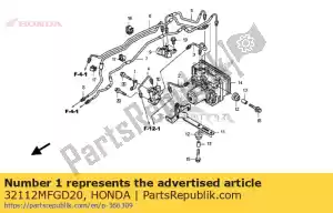 Honda 32112MFGD20 suporte, acoplador - Lado inferior
