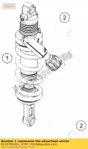 ktm 01187M2401 aventura monoshock t - Lado inferior