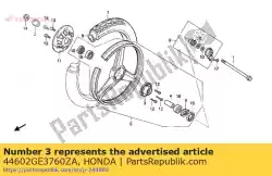 Ici, vous pouvez commander le bride fr. Roue r13 auprès de Honda , avec le numéro de pièce 44602GE3760ZA: