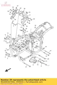 yamaha 902690507900 rebite - Lado inferior