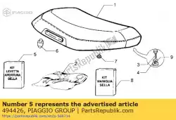 Qui puoi ordinare kit di blocco hardware da Piaggio Group , con numero parte 494426: