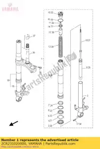 yamaha 2CR231020000 conjunto de horquilla delantera (izq.) - Lado inferior