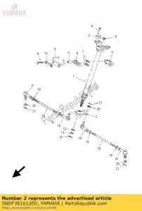 yamaha 5NDF38161200 bras, pitman - La partie au fond