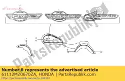 Here you can order the no description available at the moment from Honda, with part number 61112MZ0670ZA: