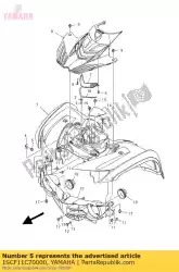 Aqui você pode pedir o parafuso 3 em Yamaha , com o número da peça 1SCF11C70000: