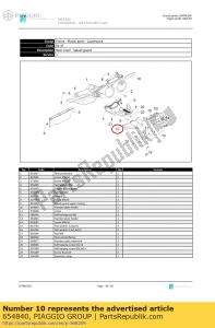 aprilia 654840 kenteken houder - Onderkant