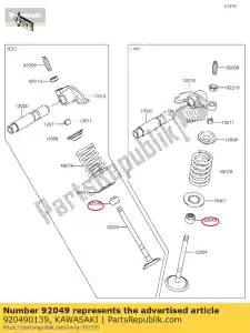 kawasaki 920490139 seal-oil klx125caf - Bottom side