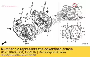 Honda 957010608500 boulon, bride, 6x85 - La partie au fond