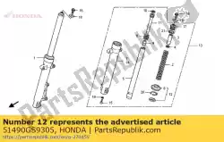 Aqui você pode pedir o conjunto de selos, fr. Garfo em Honda , com o número da peça 51490GS9305: