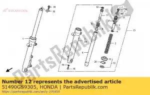 honda 51490GS9305 afdichtset, fr. vork - Onderkant