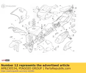 Piaggio Group AP8230534 bulk head - Linkerkant