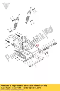 triumph T2059600 swinging arm assembly - Bottom side