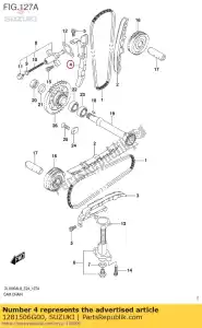 Suzuki 1281506G00 tensor comp, - Lado inferior