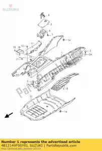 Suzuki 4812149F00Y0J plaque de pied - La partie au fond