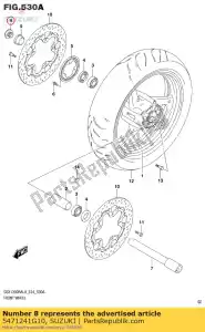 suzuki 5471241G10 parafuso, eixo dianteiro - Lado inferior