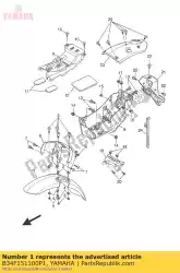 spatbord voorzijde mbl2 van Yamaha, met onderdeel nummer B34F151100P1, bestel je hier online: