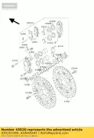 430201089, Kawasaki, freno de pistón kawasaki zzr  e zxr r d l zx6r ninja f zx9r b kr1s c h zx400 j zxr400 kr 1 zxr750 zz r1100 r600 zx 6r 9r 1100 600 zzr600 750 900 250 400 , Nuevo