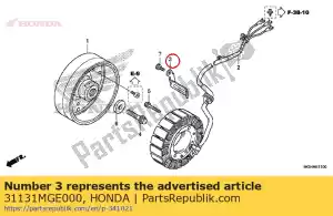 Honda 31131MGE000 clamper, a.c. générateur c - La partie au fond