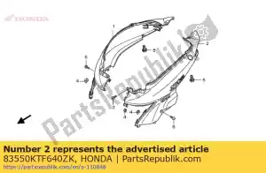 honda 83550KTF640ZK cover set, l. body (wl)*nha16p*(nha16p pearl cool white) - Bottom side