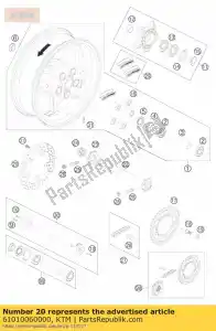 ktm 61010060000 brake disk rear d=240mm 05 - Bottom side