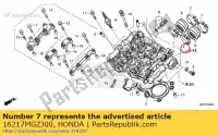 16217MGZJ00, Honda, Banda, isolante honda cb  f xa fa cbr ra x r cb500f cb500fa cbr500r cbr500ra cb500xa cmx500a 500 , Nuovo