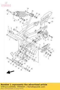 yamaha 5HP221100000 rear arm comp. - Bottom side