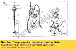 Aquí puede pedir conjunto de cámara, flotador de Honda , con el número de pieza 16015KA3761: