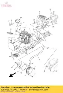 yamaha 52BWE1100100 culasse assy - La partie au fond