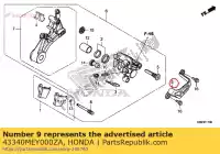 43340MEY000ZA, Honda, garde, rr. pied à coulisse * tnatu honda crf  r x rb cr l m f cr125r cr250r crf450r crf250r crf250x crf450x crf150rb lw crf150r sw crf250f 250 450 150 125 , Nouveau