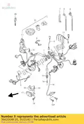 Here you can order the harness,wiring from Suzuki, with part number 3662008F20: