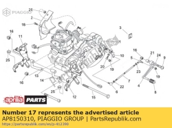 Aprilia AP8150310, Vis à six pans creux m10x120, OEM: Aprilia AP8150310