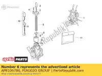 AP8106786, Piaggio Group, controleer pin clip plaat aprilia  mx rs 125 1999 2000 2001 2002 2003 2004 2005 2006 2007 2008 2009 2010, Nieuw