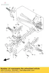 Here you can order the guard,front foo from Suzuki, with part number 4357101H01: