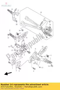 Suzuki 4357101H01 guard,front foo - Bottom side