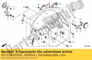 honda 45157K26900 pince b, fr. durite de frein - La partie au fond