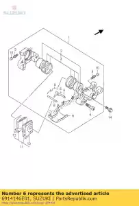 suzuki 6914146E01 pin,pad - Bottom side