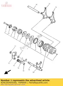 yamaha 4DN185400000 shift cam assy - La partie au fond