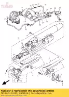 5EL146101000, Yamaha, uitlaatpijp 1 yamaha xvs 1100 1999 2000 2001 2002 2003 2005 2006, Nieuw