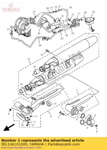 yamaha 5EL146101000 zespó? rury wydechowej 1 - Dół