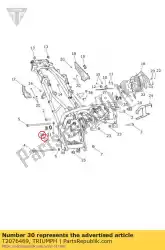 Here you can order the bung tube upper cross beam rh from Triumph, with part number T2076469: